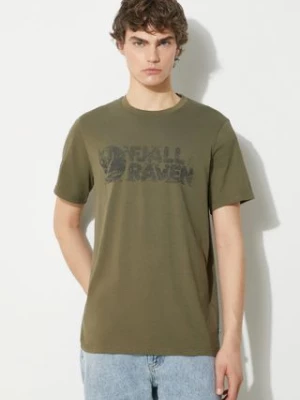 Fjallraven t-shirt Lush Logo T-shirt M męski kolor zielony wzorzysty F12600219.625