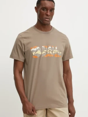 Zdjęcie produktu Fjallraven t-shirt Multicolor Logo męski kolor brązowy z nadrukiem F12600268