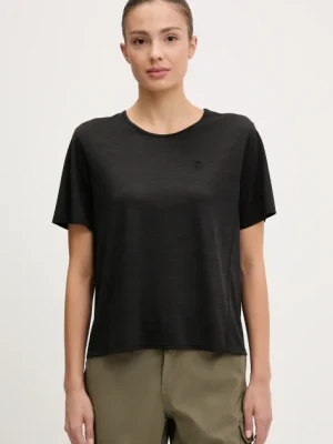 Fjallraven t-shirt sportowy Abisko Lite kolor czarny F14600203