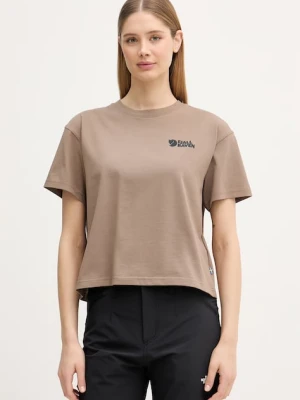 Fjallraven T-shirt sportowy damski bawełniany Forest Walk
