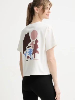 Fjallraven T-shirt sportowy damski bawełniany Forest Walk
