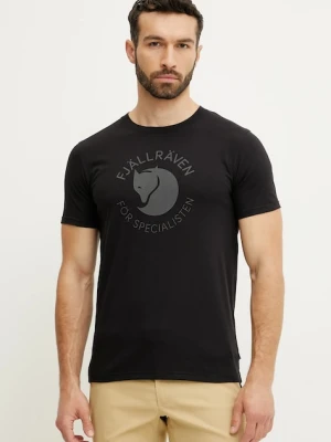 Fjallraven t-shirt sportowy Fjällräven Fox kolor czarny z nadrukiem F87052