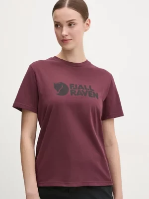 Fjallraven t-shirt sportowy Fjällräven Logo kolor bordowy F87146