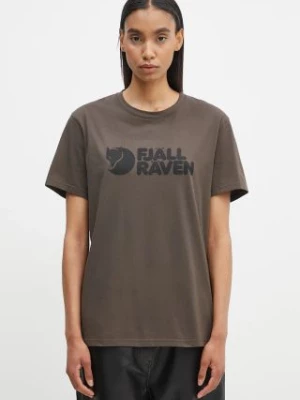 Fjallraven t-shirt sportowy Fjallraven Logo kolor zielony F87310