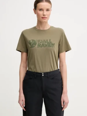 Fjallraven t-shirt sportowy Lush kolor zielony F14600165