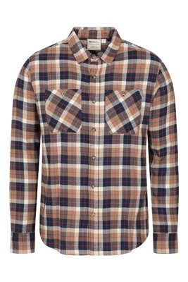 Flanelowa koszula męska z długim rękawem Maine - Light Brown Animal