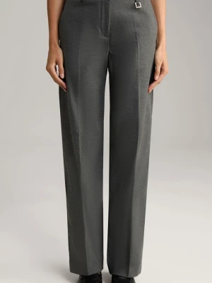 Flanelowe spodnie marlena w kolorze szarym Joop