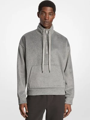 Flanelowy sweter zapinany na zamek o długości 1/4 Michael Kors Mens