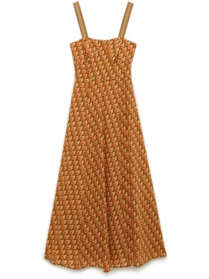 Flared Skirt Muslin Dress Maliparmi