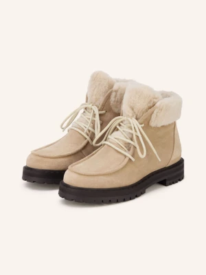 Flattered Botki Sznurowane Marcie beige JASNOBRĄZOWY