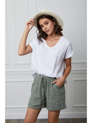 Fleur de Lin Lniana koszulka "Fabius" w kolorze białym rozmiar: XL