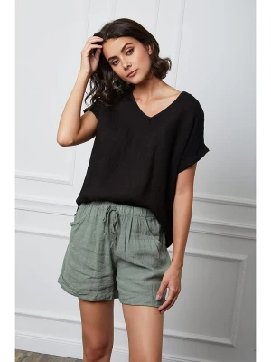 Fleur de Lin Lniana koszulka "Fabius" w kolorze czarnym rozmiar: S