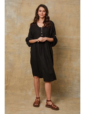 Fleur de Lin Lniana sukienka "Cadence" w kolorze czarnym rozmiar: M
