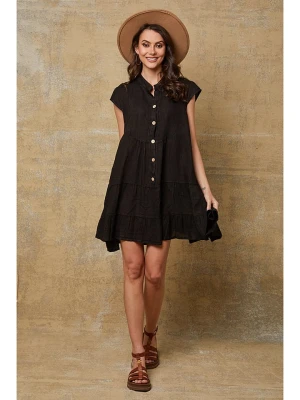 Fleur de Lin Lniana sukienka "Deka" w kolorze czarnym rozmiar: S