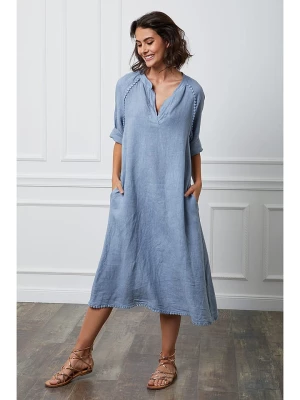 La Compagnie Du Lin Lniana sukienka "Granel" w kolorze błękitnym rozmiar: S