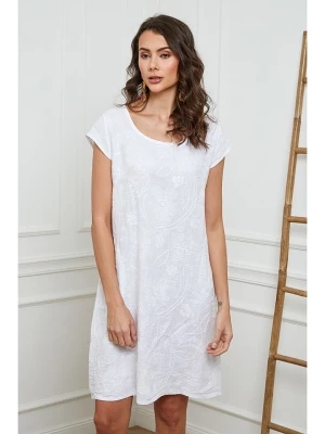 Fleur de Lin Lniana sukienka w kolorze białym rozmiar: L