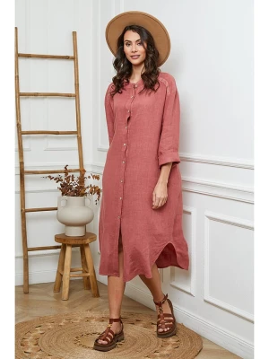 Fleur de Lin Lniana sukienka w kolorze ceglanym rozmiar: M