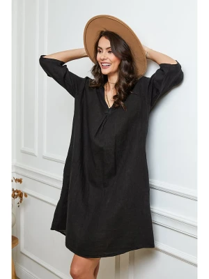 Fleur de Lin Lniana sukienka w kolorze czarnym rozmiar: M