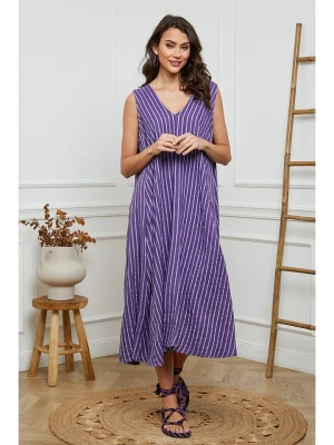 Fleur de Lin Lniana sukienka w kolorze fioletowym rozmiar: M