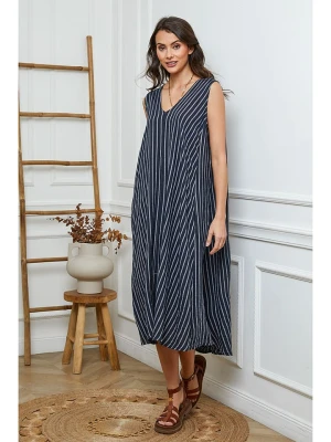 Fleur de Lin Lniana sukienka w kolorze granatowym rozmiar: M