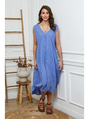 Fleur de Lin Lniana sukienka w kolorze niebieskim rozmiar: XL