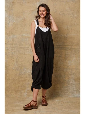 Fleur de Lin Lniane ogrodniczki "Bridget" w kolorze czarnym rozmiar: S