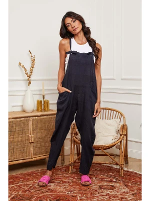 Fleur de Lin Lniane ogrodniczki "Corida" w kolorze granatowym rozmiar: XXL