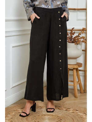 Fleur de Lin Lniane spodnie w kolorze czarnym rozmiar: M