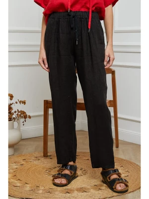Fleur de Lin Lniane spodnie w kolorze czarnym rozmiar: S