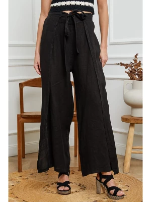 Fleur de Lin Lniane spodnie w kolorze czarnym rozmiar: XL