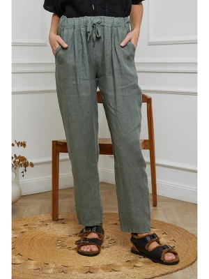 Fleur de Lin Lniane spodnie w kolorze khaki rozmiar: XL