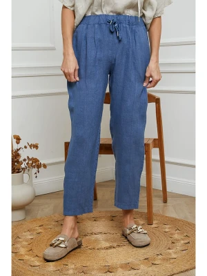 Fleur de Lin Lniane spodnie w kolorze niebieskim rozmiar: XL
