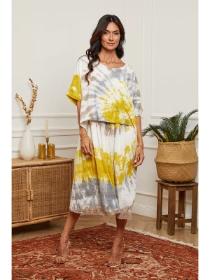 Fleur de Lin Sukienka w kolorze kremowo-żółtym rozmiar: L