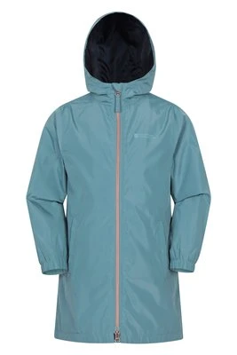 Flo — dziecięca kurtka przeciwdeszczowa z nadrukiem - Teal Mountain Warehouse