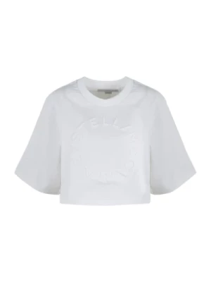 Flock Embossed Logo Crop T-shirt Stella McCartney