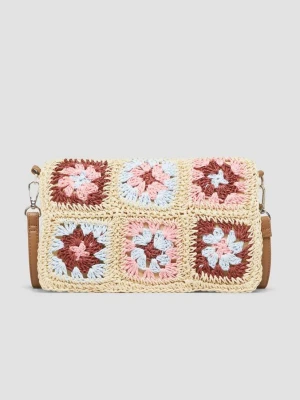 Florale Clutch aus Papier mit abnehmbarem Gurt s.Oliver
