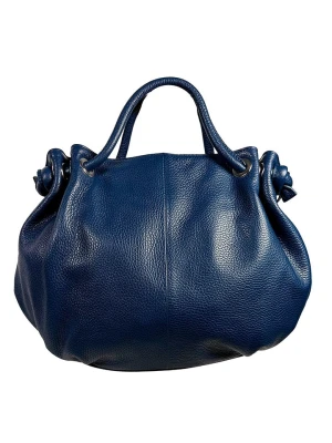 Florence Bags Skórzana torebka "Chiessi" w kolorze granatowym - 40 x 30 x 15 cm rozmiar: onesize