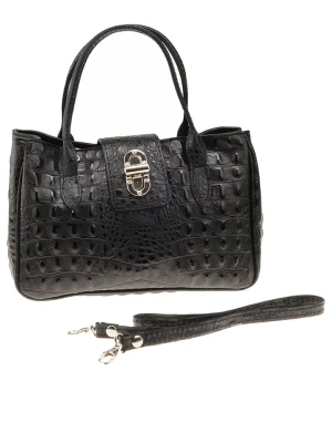 Florence Bags Skórzana torebka "Cursa" w kolorze czarnym - 26 x 17 x 12 cm rozmiar: onesize