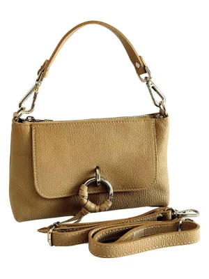 Florence Bags Skórzana torebka "Embros" w kolorze beżowym - 23 x 15 x 6 cm rozmiar: onesize