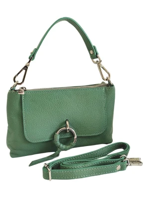 Florence Bags Skórzana torebka "Embros" w kolorze zielonym - 23 x 15 x 6 cm rozmiar: onesize