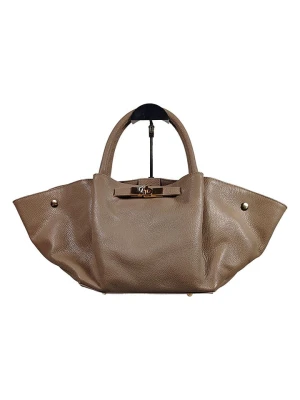 Florence Bags Skórzana torebka "Enfola" w kolorze jasnobrązowym - 50 x 22 x 17 cm rozmiar: onesize