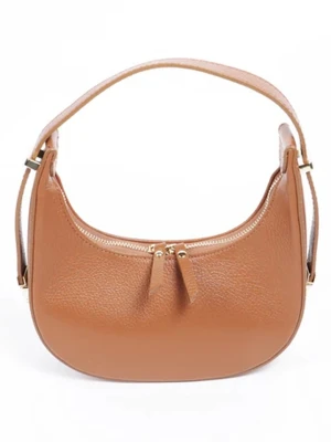 Florence Bags Skórzana torebka "Tim" w kolorze jasnobrązowym - 23 x 12 x 7, 5 cm rozmiar: onesize