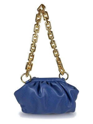 Florence Bags Skórzana torebka w kolorze niebieskim - 23 x 15 x 9 cm rozmiar: onesize