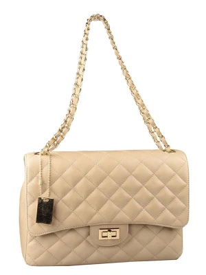 Florence Bags Skórzana torebka "Wars" w kolorze beżowym - 20 x 28 x 9 cm rozmiar: onesize