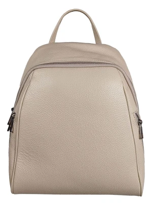 Florence Bags Skórzany plecak "Lacona" w kolorze beżowym - 34 x 28 x 16 cm rozmiar: onesize