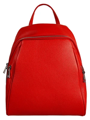 Florence Bags Skórzany plecak "Lacona" w kolorze czerwonym - 34 x 28 x 16 cm rozmiar: onesize