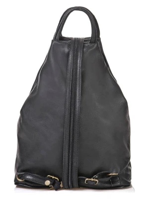 Florence Bags Skórzany plecak "Stax" w kolorze czarnym - 31 x 24 x 12 cm rozmiar: onesize