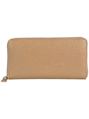 Florence Bags Skórzany portfel "Nador" w kolorze beżowym - 20 x 10 x 2 cm rozmiar: onesize