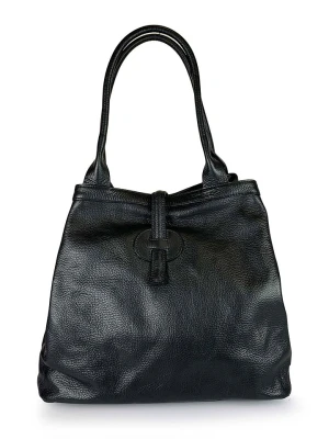 Florence Bags Skórzany shopper bag "Fr" w kolorze czarnym - 42 x 38 x 6 cm rozmiar: onesize