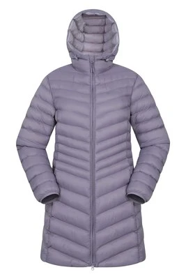 Florence Długa Kurtka Damska Pikowana - Purple Mountain Warehouse